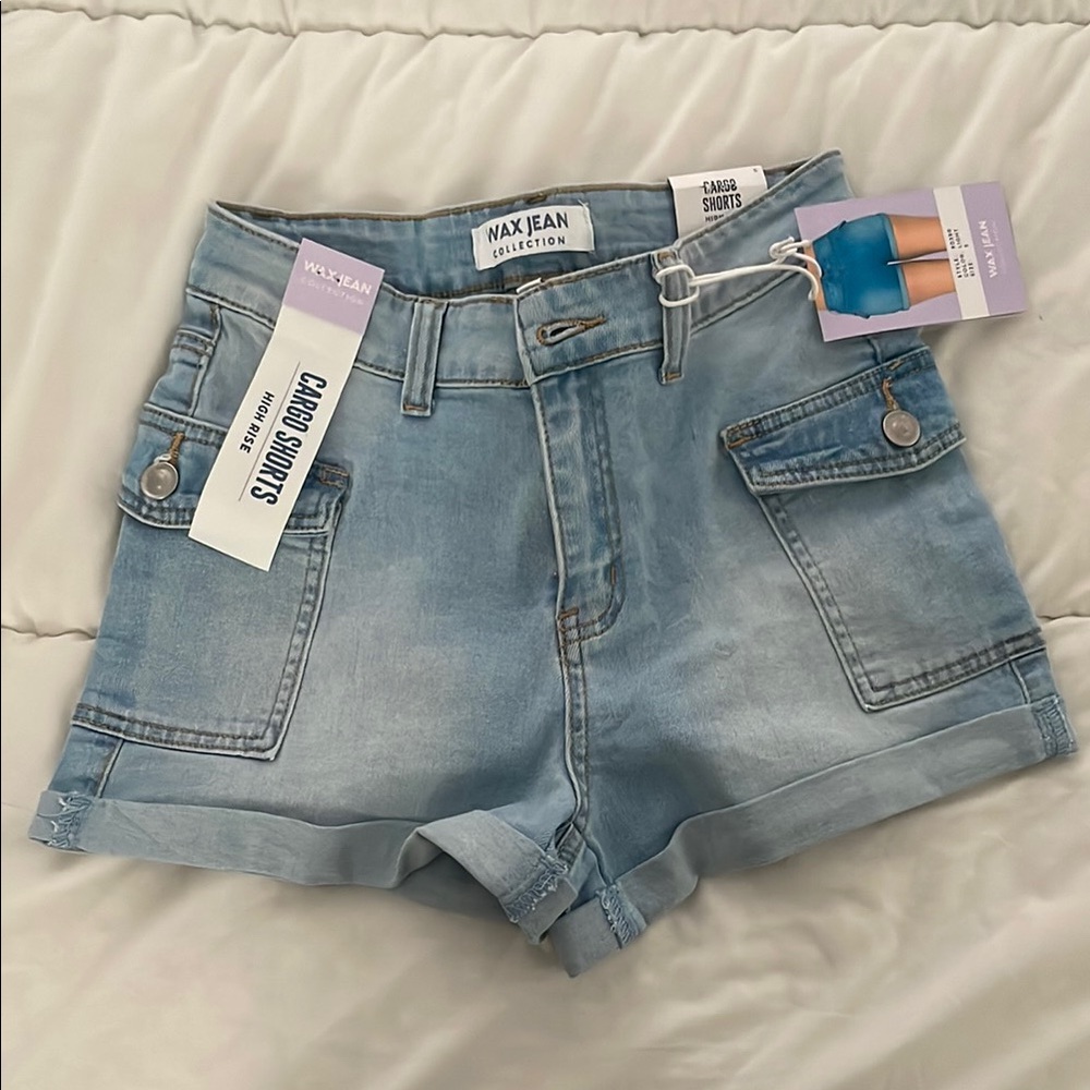 Max Jean Light Blue Cargo Shorts